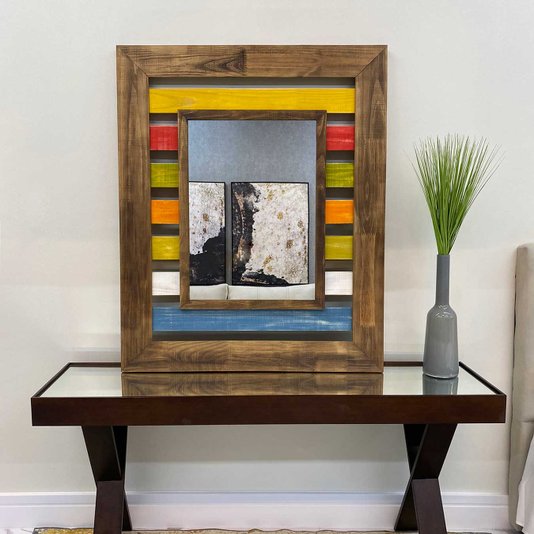 Espelho Decorativo com Moldura em Várias Cores Rústico