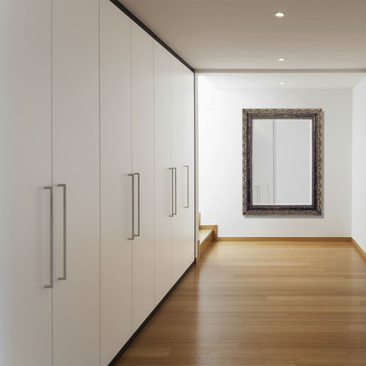 Espelho Decorativo com Moldura Prata Envelhecido e Preto