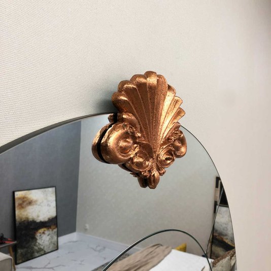 Espelho Decorativo Mosaico Lapidado: Elegância com Frontão Folheado Cobre