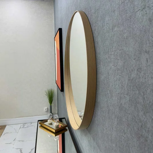 Espelho Decorativo Redondo com Borda Avançada Fatiada - Escolha o Acabamento