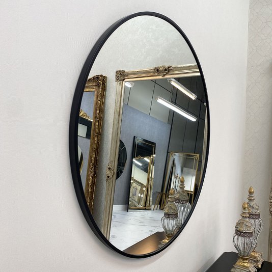 Espelho Decorativo Redondo com Moldura Preta: Elegância e Versatilidade para sua Decoração