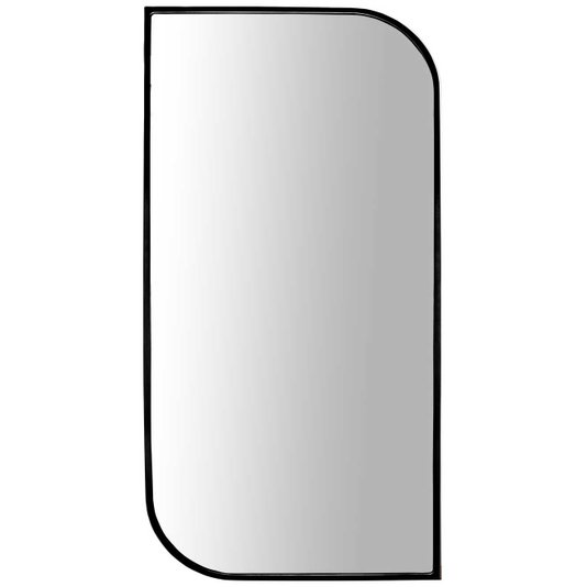 Espelho Design Decorativo Retangular Arredondado com Moldura Preta