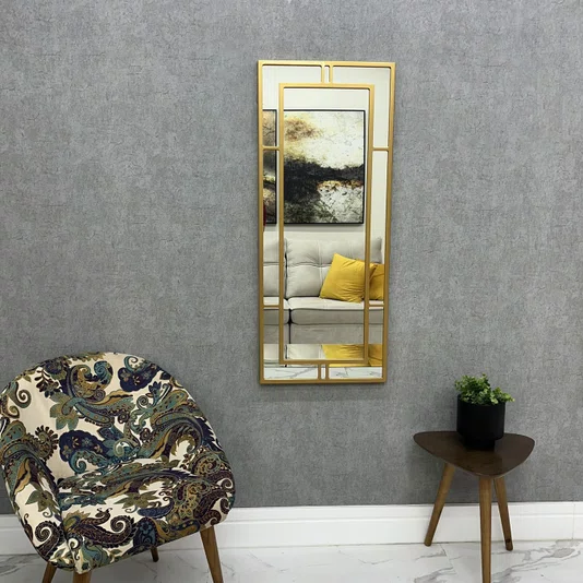 Espelho Grade Decorativo Moderno com Moldura Laqueada: Resistência com Elegância 50x120CM