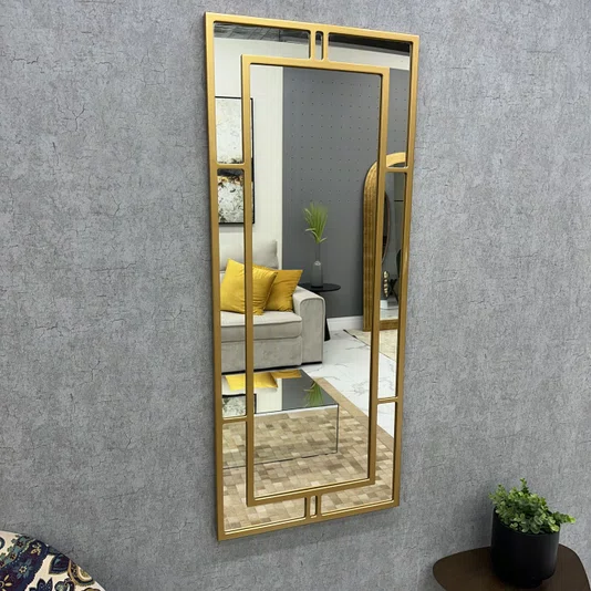 Espelho Grade Decorativo Moderno com Moldura Laqueada: Resistência com Elegância 50x120CM