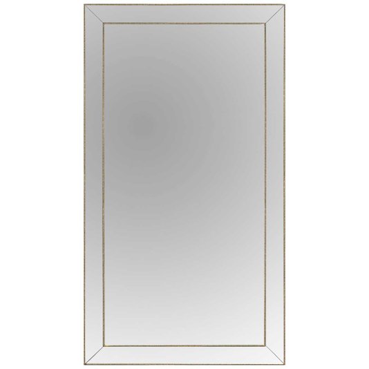 Espelho Moderno Clássico de Chão Prata com Moldura de Espelho 120x220 cm