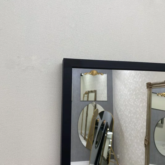 Espelho Moderno Decorativo com Moldura Preta sem Bisotê  60X160CM