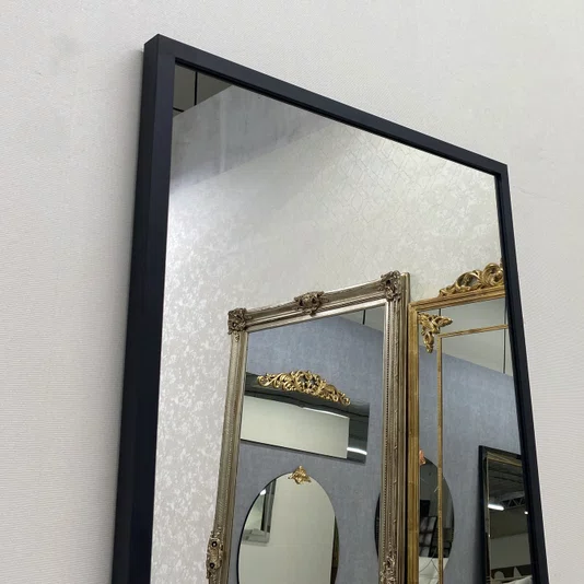 Espelho Moderno Decorativo com Moldura Preta sem Bisotê  60X160CM