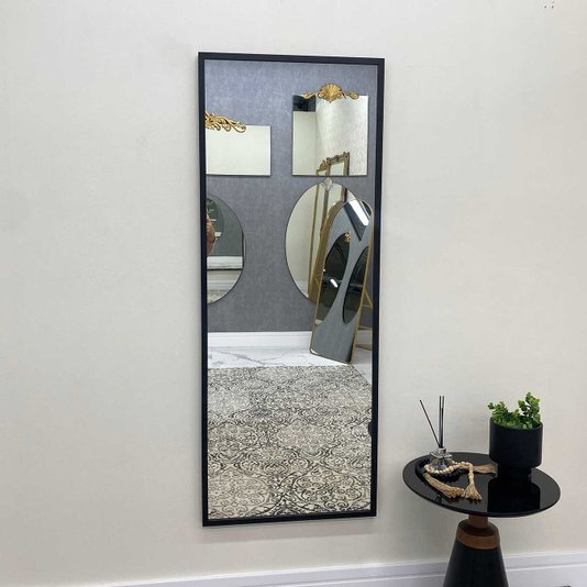 Espelho Moderno Decorativo com Moldura Preta sem Bisotê - Escolha o Tamanho