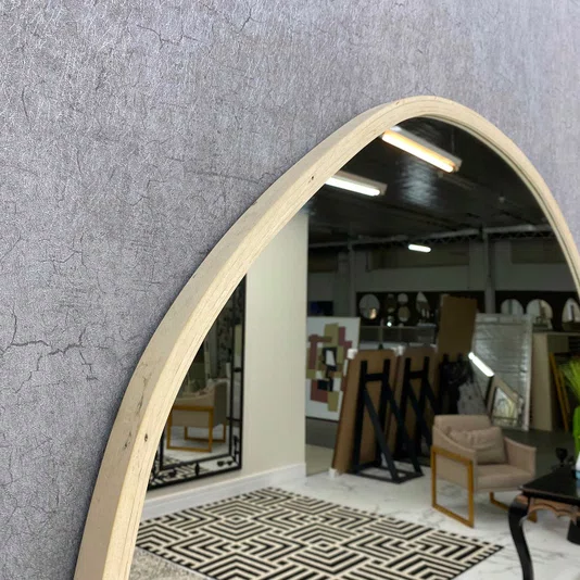 Espelho Orgânico com Moldura em Madeira Marupá: Beleza Natural para sua Casa 100x100CM