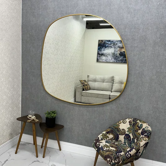 Espelho Orgânico com Moldura Laqueada Premium - Design Inovador e Ecológico 150CM