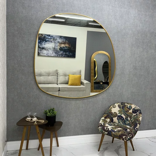 Espelho Orgânico com Moldura Laqueada Premium - Design Inovador e Ecológico