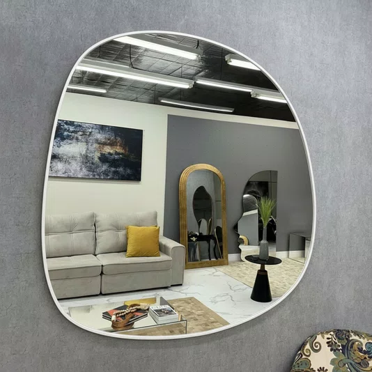 Espelho Orgânico com Moldura Laqueada Premium - Design Inovador e Ecológico