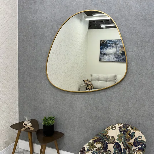 Espelho Orgânico com Moldura Laqueada Premium - Design Sustentável e Elegante