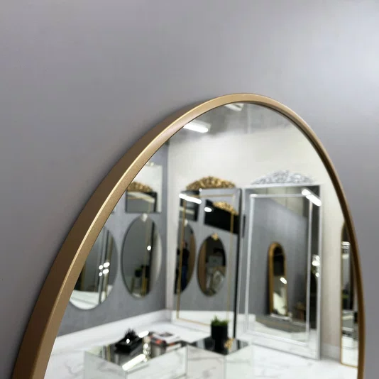 Espelho Redondo em MDF Dourado - Elegância e Personalidade Para Seus Ambientes