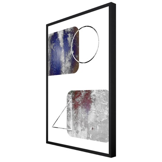 Quadro Abstrato Decorativo Círculo e Triângulo - Escolha o Tamanho