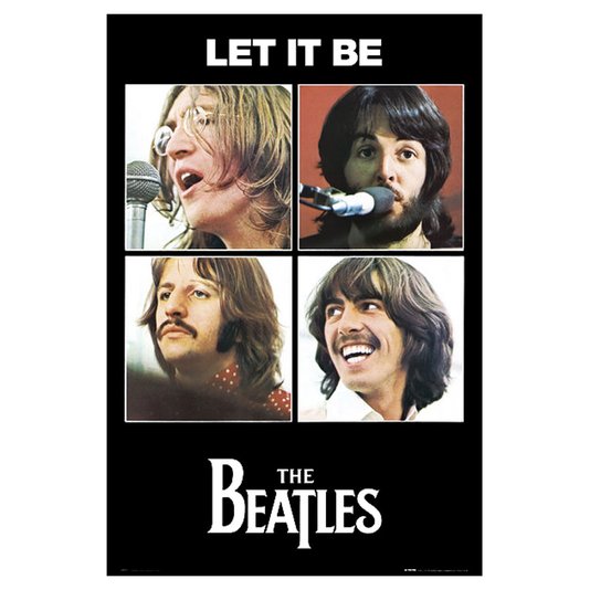 Gravura Poster para Quadros Álbum Let It Be da Banda The Beatles 60x90cm