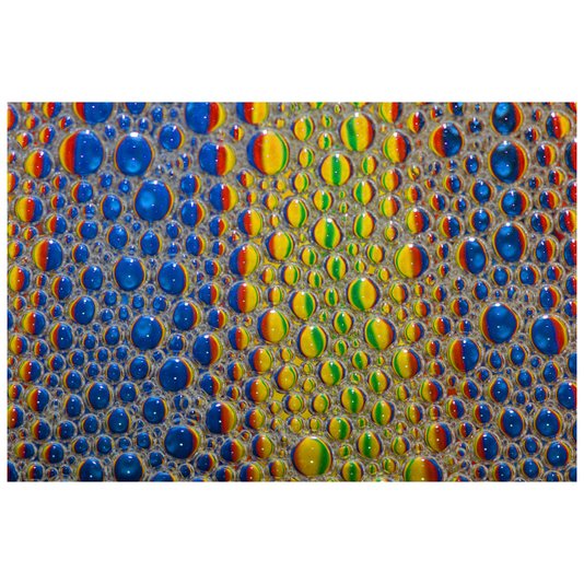 Gravura Imagem para Quadros Arte Abstrata Bolhas Coloridas 120x80cm