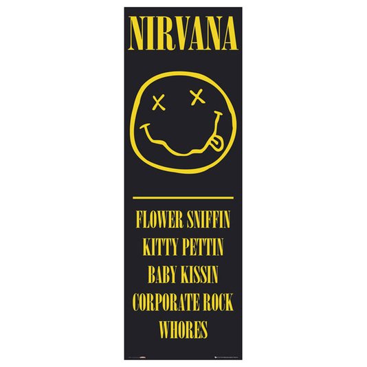 Gravura Poster para Quadros Nirvana Smiley 53x158cm