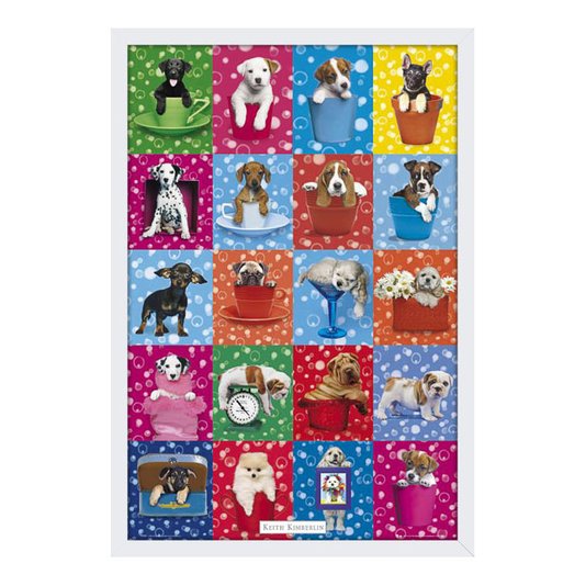 Gravura Poster para Quadros Pets Filhotes de Cachorros 60x90cm