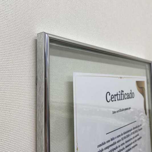 Moldura de Alumínio para Certificados e Diplomas 20x30cm