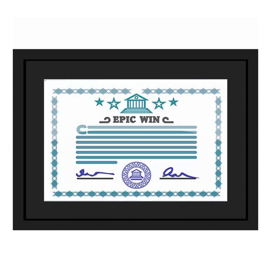 Moldura para Certificado Diploma 20x30cm Quadro Preto com Vidro