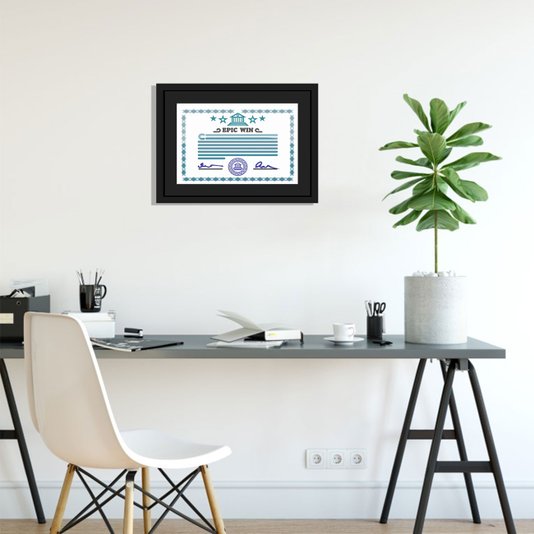 Moldura para Certificado Diploma 20x30cm Quadro Preto com Vidro