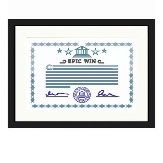 Moldura para Certificado Diploma 20x30cm Quadro Preto e Branco com Vidro