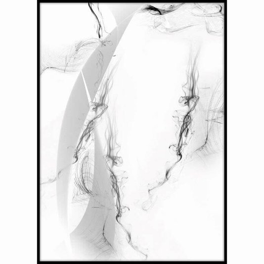 Par de Quadros Abstratos Arte Moderna em Preto e Branco - Sofisticação no seu Ambiente
