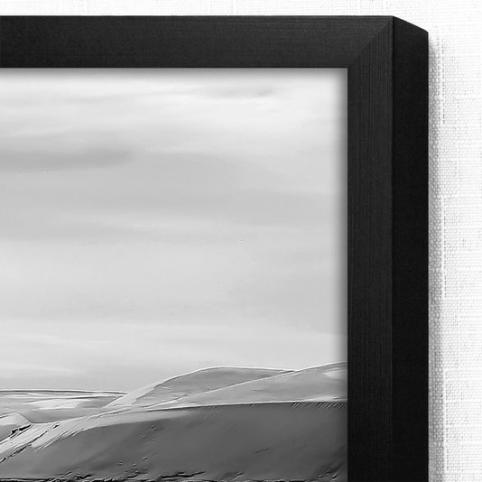 Par de Quadros em Preto e Branco Paisagem Lagoa Dunas 100x140 cm