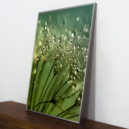Par de Quadros Floral Verde Dente de Leão 120x90 cm