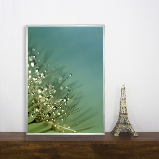 Par de Quadros Floral Verde Dente de Leão 120x90 cm