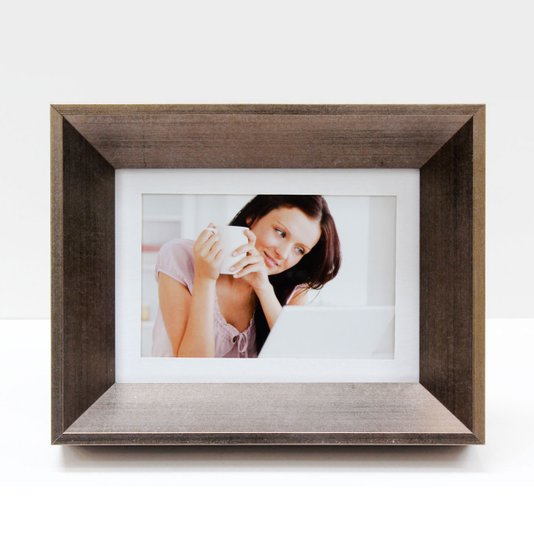 Porta Retrato Moldura Chanfrada Cobre para Foto 10x15cm