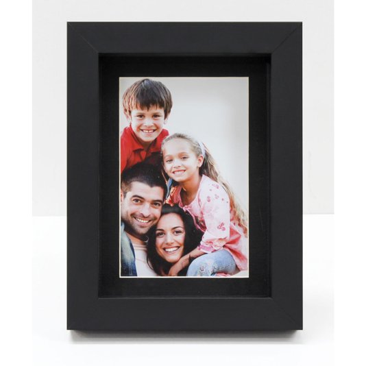 Porta Retrato com Moldura Cor Preta para 1 Foto 10x15cm