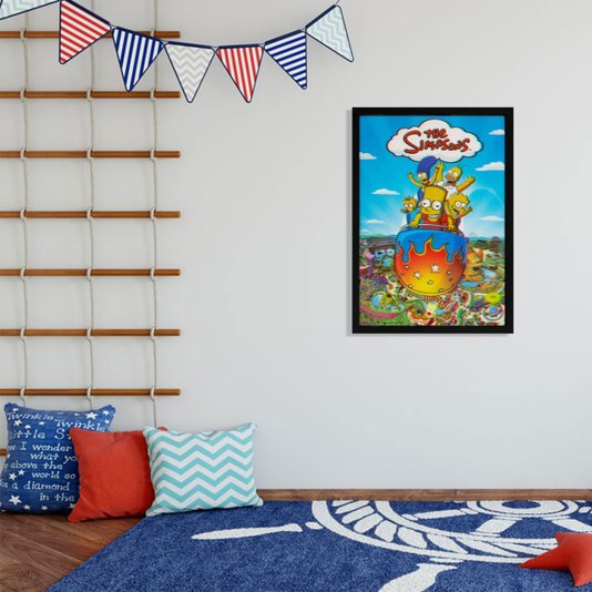 Poster 3D Desenho Animado The Simpsons 50x70cm com/sem Moldura