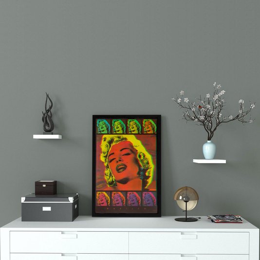 Poster 3D Diva Marilyn Monroe 50x70cm com/sem Moldura