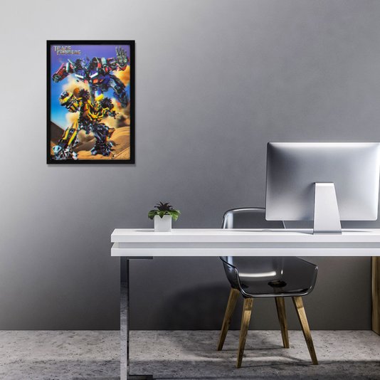 Poster 3D Filme Transformers Vingança dos Derrotados 50x70cm com/sem Moldura