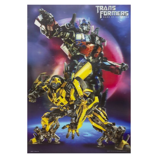 Poster 3D Transformers Lado Oculto da Lua 50x70cm com/sem Moldura