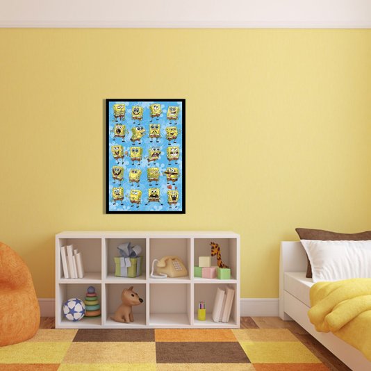 Poster Bob Esponja Calça Quadrada 60x90cm com/sem Moldura