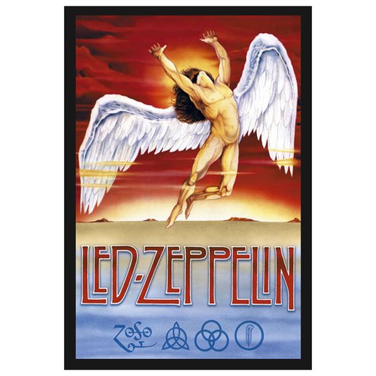 Poster com Moldura Quadro Decorativo Led Zeppelin Swan Song 60x90cm