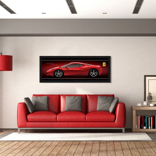 Poster Ferrari 458 Itália 158x53cm com/sem Moldura