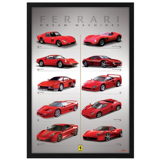 Poster Ferrari Maquina dos Sonhos 60x90cm com/sem Moldura