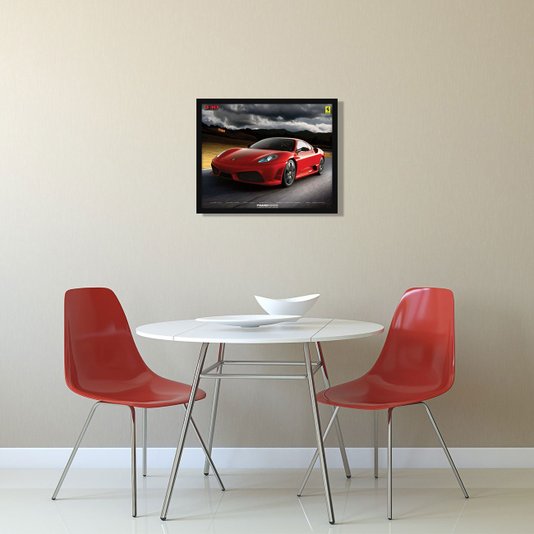Poster Ferrari Vermelha 430 Scuderia 50x40cm com/sem Moldura