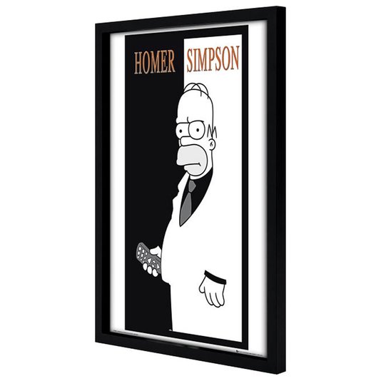 Poster Homer Simpson em Preto e Branco 60x90cm com/sem Moldura