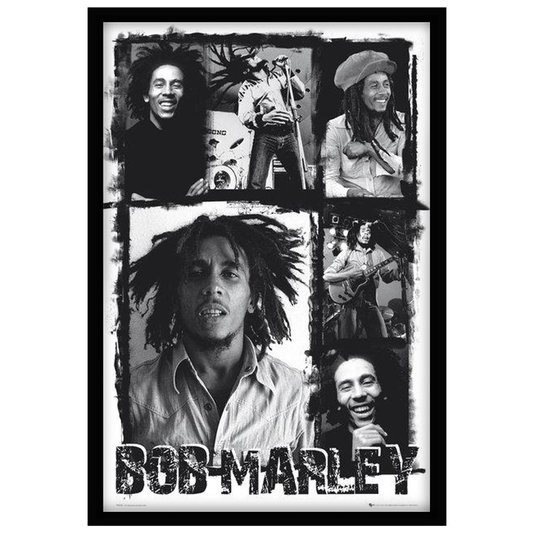 Poster Ídolo Bob Marley em Preto e Branco 60x90cm com/sem Moldura