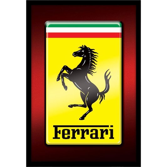 Poster Logo Ferrari 60x90cm com/sem Moldura