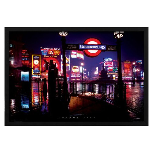 Poster Londres 1967 Entrada para Estação de Metrô 140x100cm com/sem Moldura