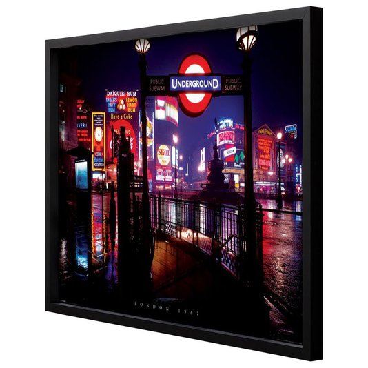 Poster Londres 1967 Entrada para Estação de Metrô 140x100cm com/sem Moldura