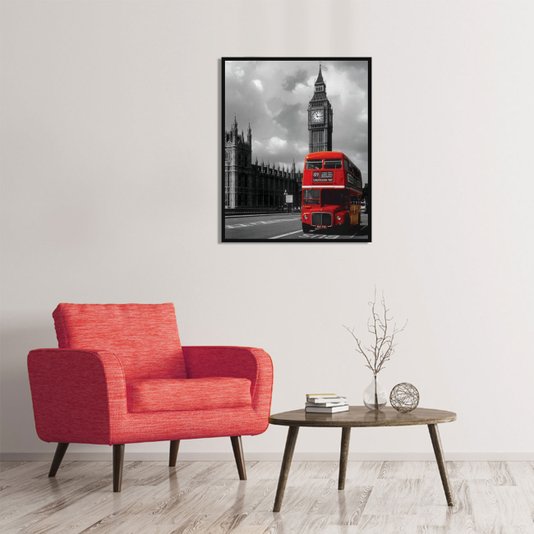 Poster Londres Inglaterra Red Bus 40x50cm com/sem Moldura