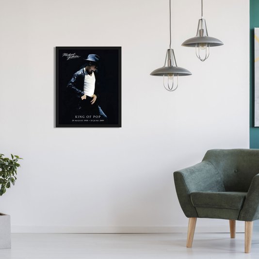 Poster Michael Jackson o Rei do Pop 40x50cm com/sem Moldura