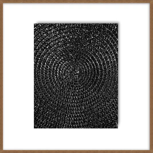 Quadro Abstrato Arte Moderna em Preto e Branco com Moldura e Vidro